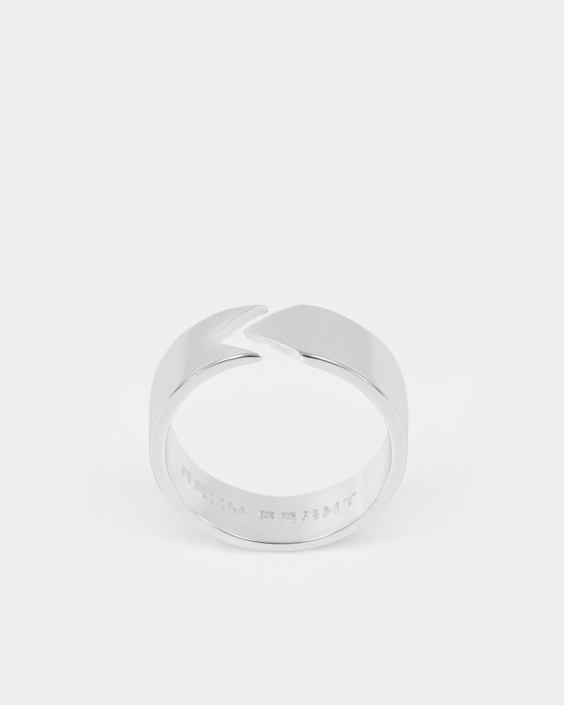  Кольцо DELTA ring, Цвет - серебристый