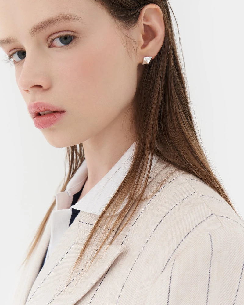  Серьги пусеты GENTLE SPIKES pins , Цвет - серебристый