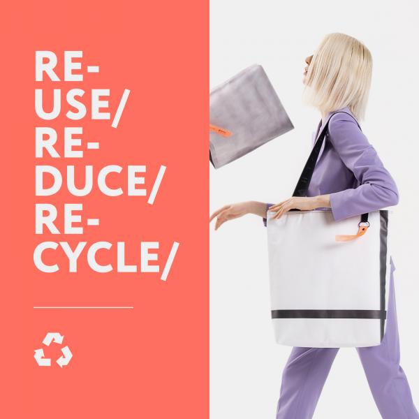 Reuse, reduce, recycle: сумки из рекламных баннеров от ARNY PRAHT и POLYARUS